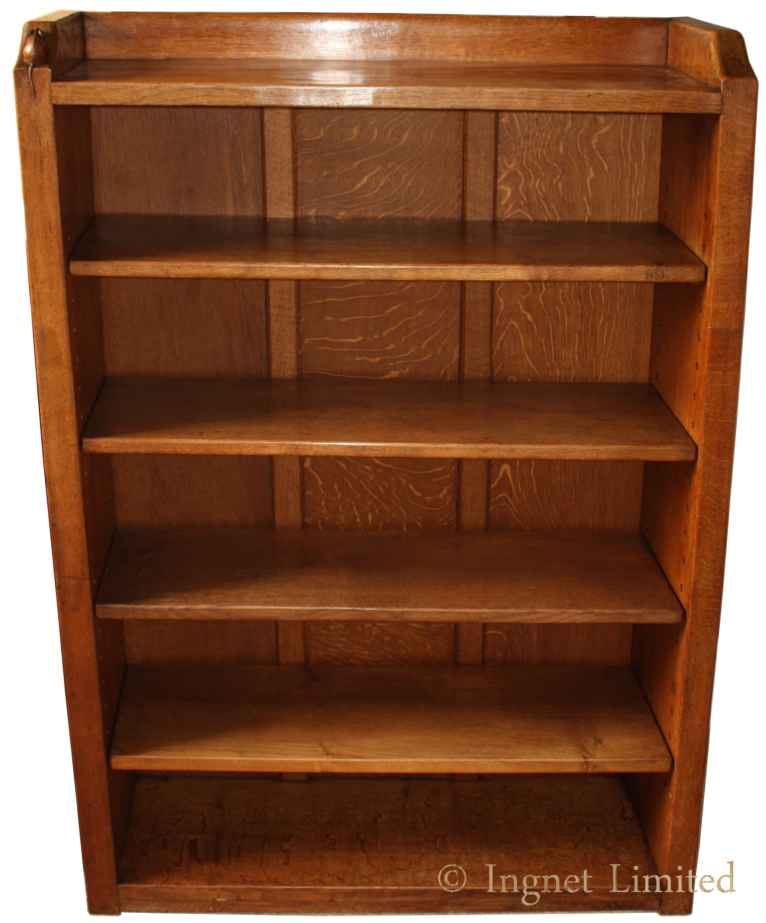 ROBERT MOUSEMAN THOMPSON VINTAGE BOOKCASE FULLY ADZED