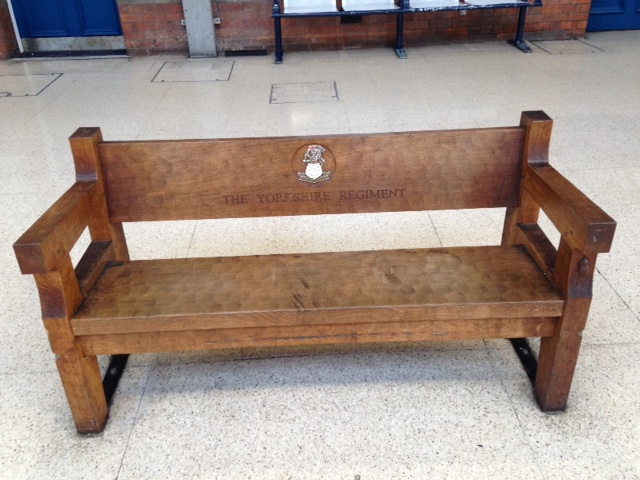 Mouseman Bench at Darlington train station